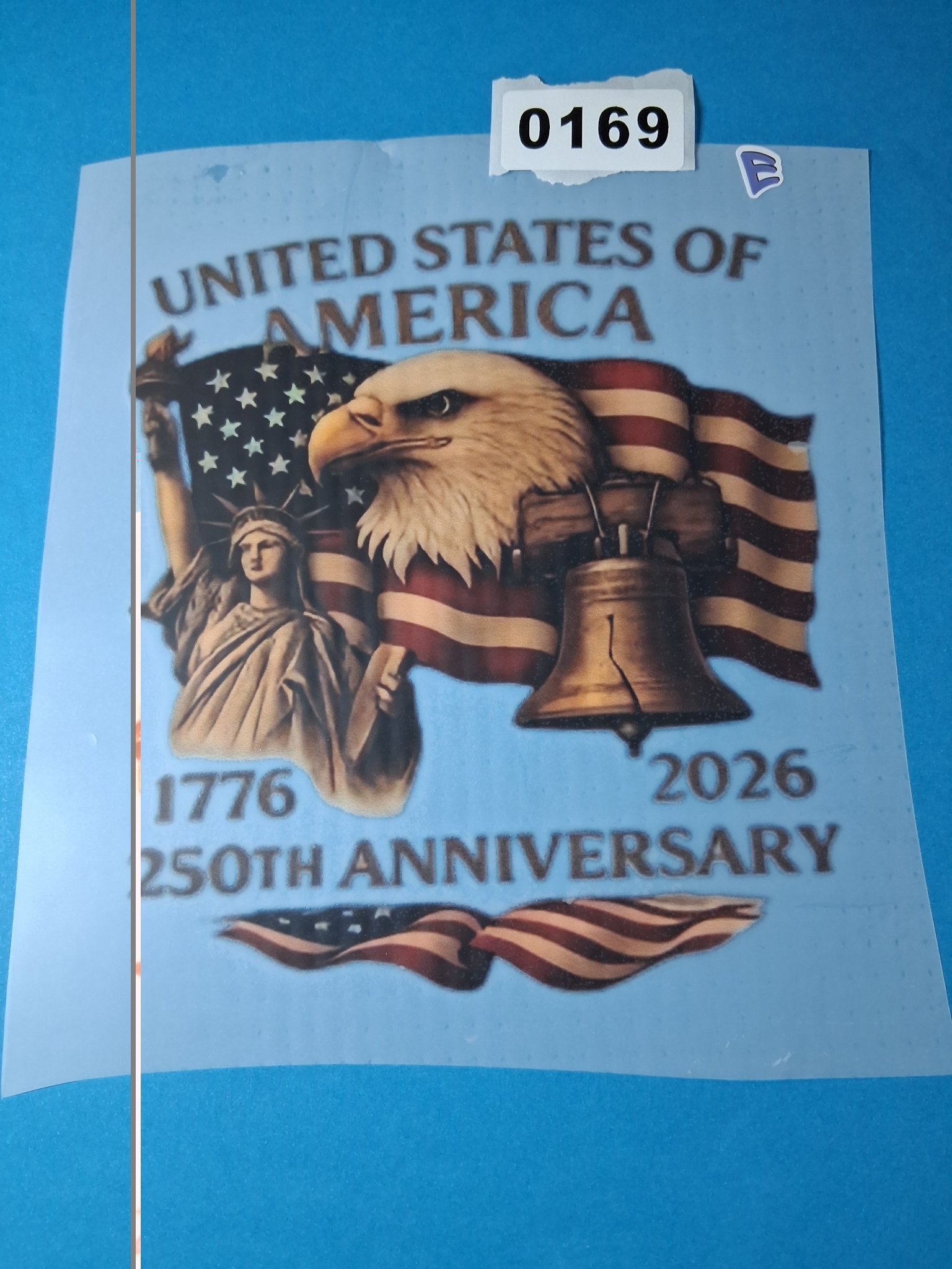 Patriotic Decal — INV 169 E: United States of America 250th Anniversary (Eagle & Icons)